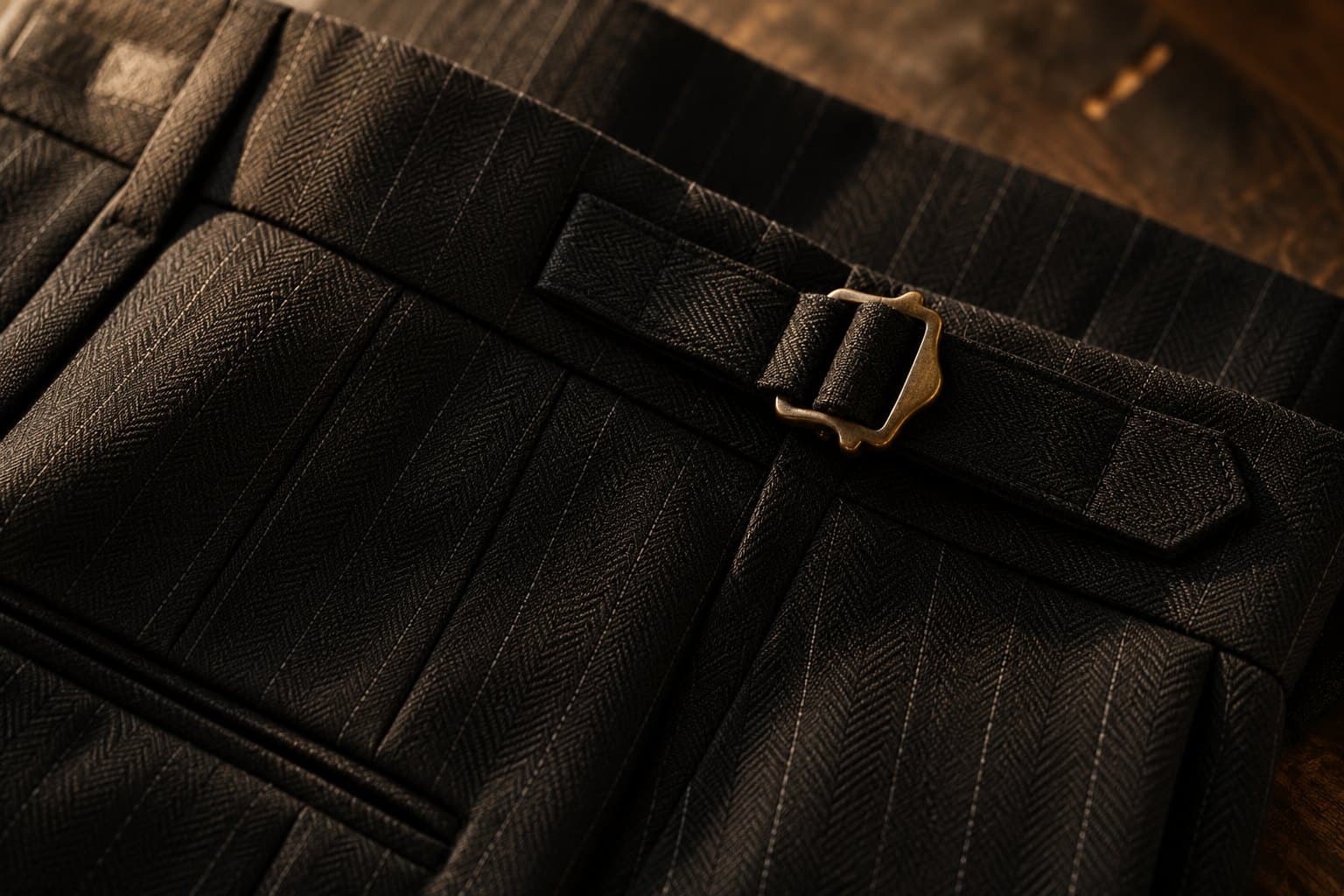 Black, with a tonal herringbone.